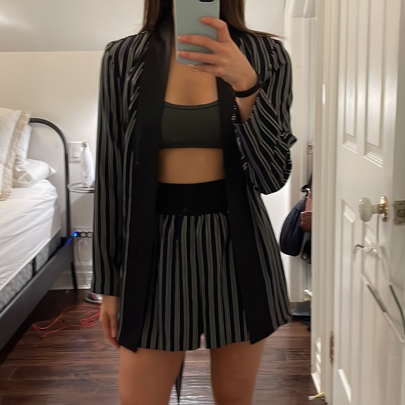 Zara Jackets & Blazers - Zara Striped Blazer & Shorts Set